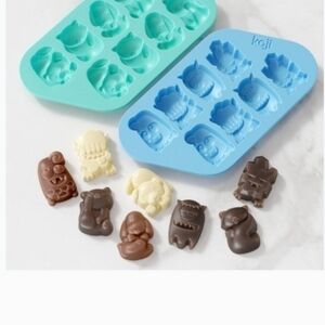 Blue and Aqua Silicone Chocolate Molds